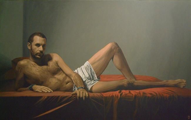 Painting titled "Venus in furs(Paco)" by Victor Alonso, Original Artwork