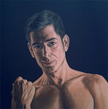 Painting titled "Carlos" by Victor Alonso, Original Artwork
