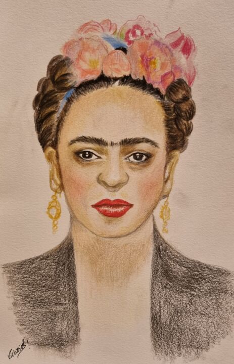Frida Kahlo, Dibujo por Victoria Art | Artmajeur