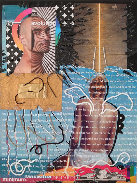 Collages intitolato "Re Evolution" da Victoria Barvenko, Opera d'arte originale, Collages