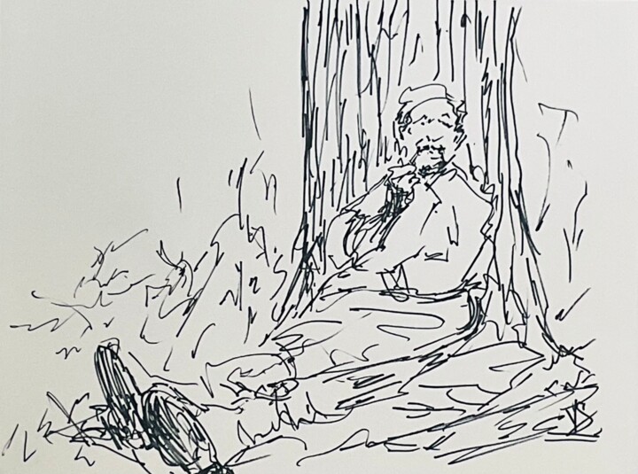 Drawing titled "The woodsman." by Victoria General, Original Artwork, Marker