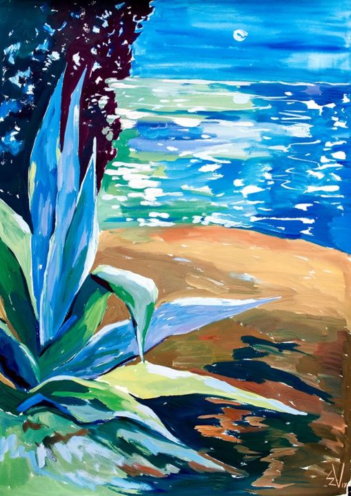 Painting titled "AGAWA" by Victoria, Original Artwork, Gouache