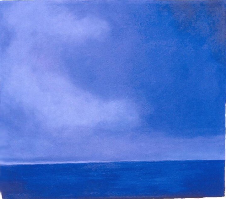 Painting titled "Mar Azul" by Victoria Sheridan, Original Artwork