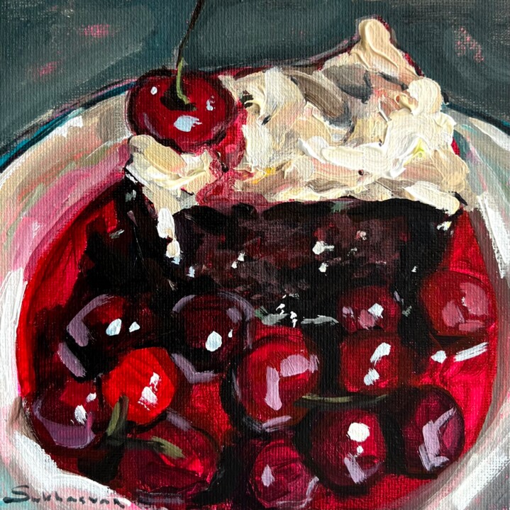 Painting titled "Still Life with Cho…" by Victoria Sukhasyan, Original Artwork, Acrylic