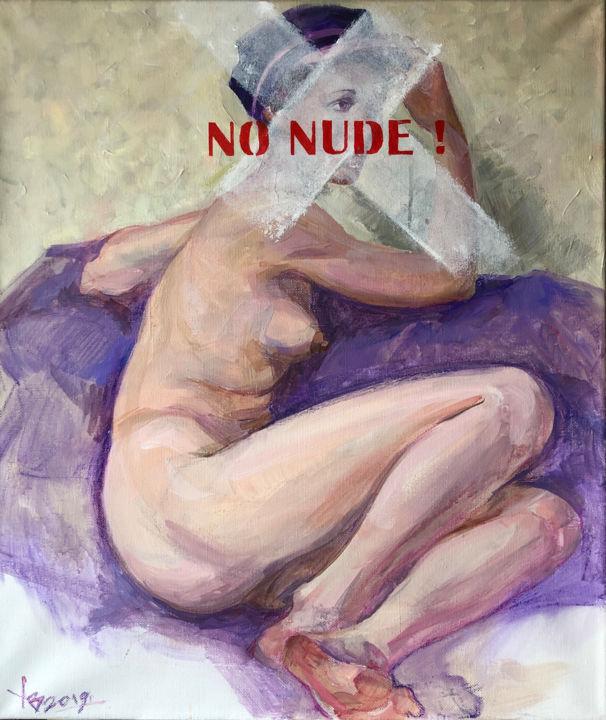 Painting titled "No nude" by Victoria Udalova, Original Artwork, Watercolor