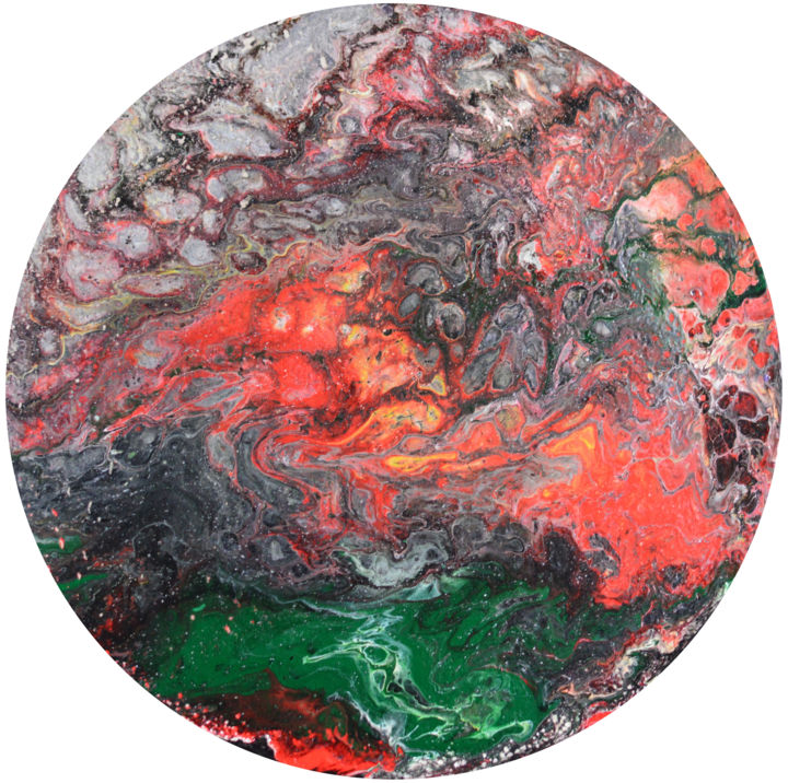 Pittura intitolato "Fire exposes the wo…" da Viktorija Rutskaja, Opera d'arte originale, Acrilico