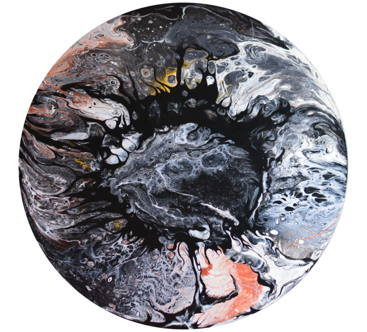 Картина под названием "Circle" - Viktorija Rutskaja, Подлинное произведение искусства, Акрил