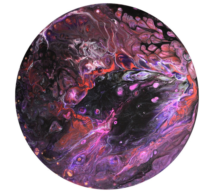 Malerei mit dem Titel "Purple buterfly" von Viktorija Rutskaja, Original-Kunstwerk, Acryl