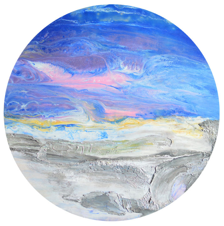 Картина под названием "Sunset" - Viktorija Rutskaja, Подлинное произведение искусства, Акрил