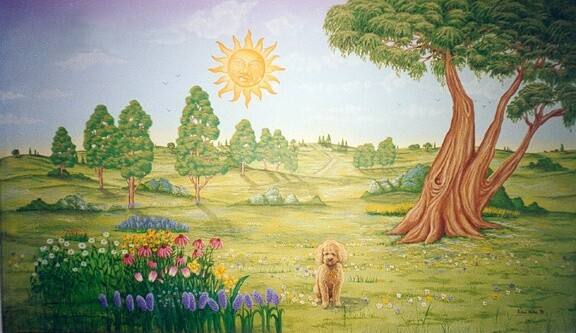 Painting titled "Nursery Mural" by Victoria Wallace, Original Artwork