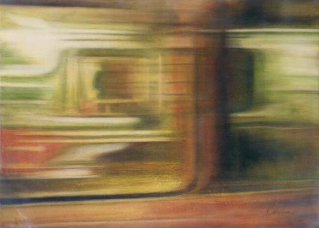 Painting titled "Station to Station" by Victoria Wallace, Original Artwork