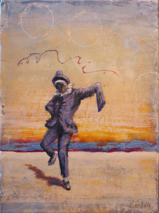 Painting titled "Dusk Dance III" by Victoria Wallace, Original Artwork, Other