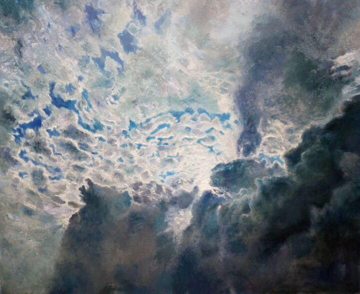 Pintura titulada "Nubes. serie Lugare…" por Victor Manuel Ojeda Collado, Obra de arte original, Oleo