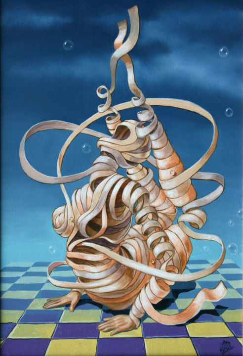 Painting titled "Knot" by Victor Molev, Original Artwork, Other