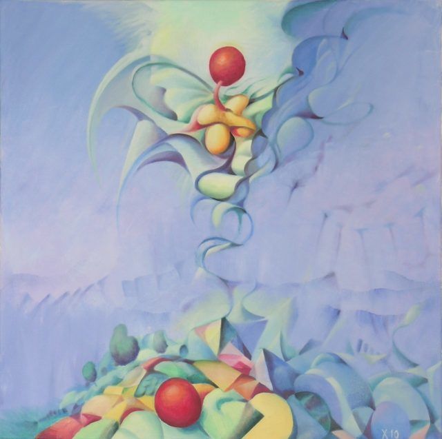 Pittura intitolato "Merciless Gravity -…" da Victor X, Opera d'arte originale, Olio