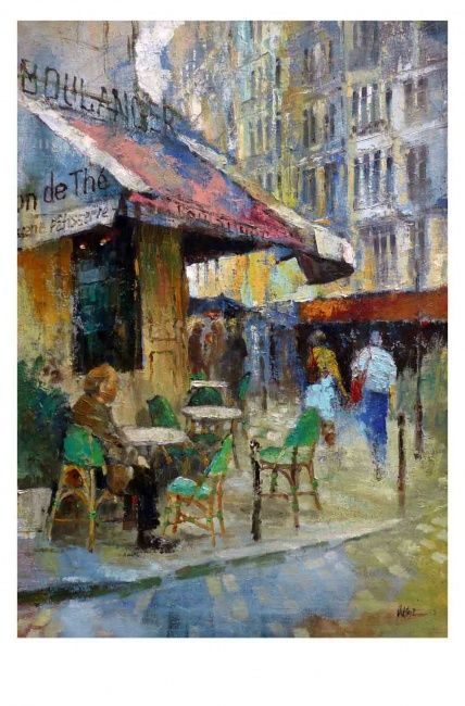 Painting titled "From Paris" by Viktor Zakrynycny, Original Artwork, Oil