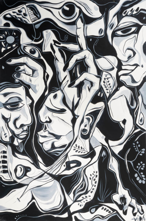 Tribo I Painting By Vida Artmajeur