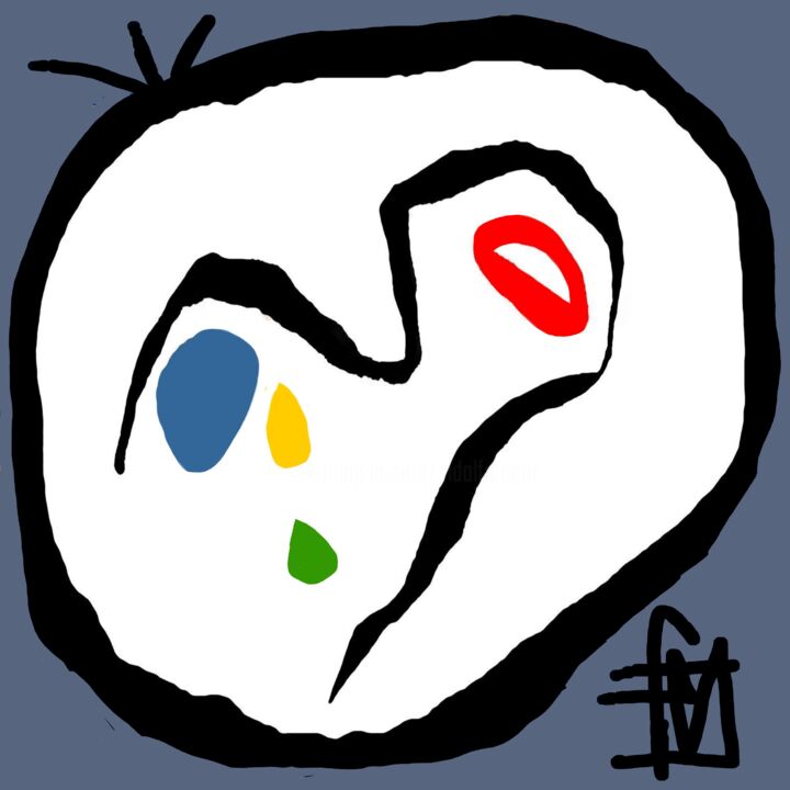 Arte digitale intitolato "toute la misère du…" da Franck Vidal, Opera d'arte originale, Pittura digitale