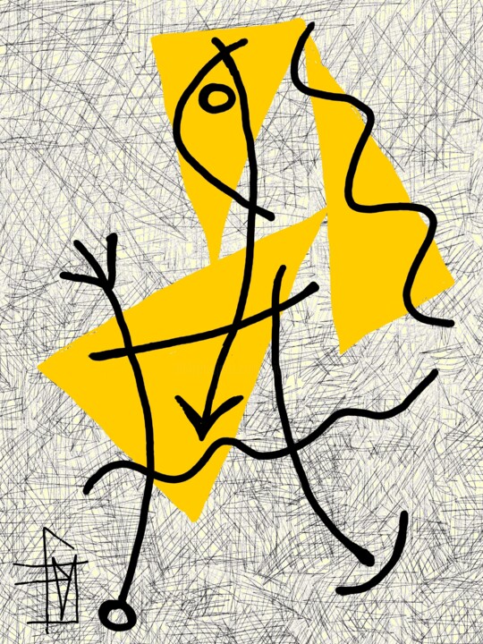 Arte digital titulada "la fille qui danse" por Franck Vidal, Obra de arte original, Pintura Digital