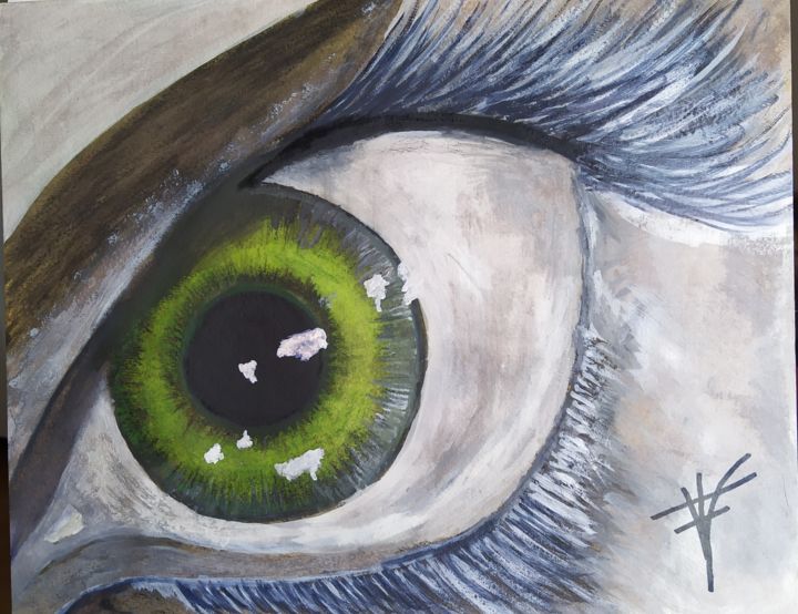 Malarstwo zatytułowany „El ojo controlador” autorstwa Vidal Fernández Richart, Oryginalna praca, Ołówek
