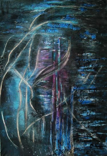 Painting titled "sometimes" by Viv Verbriges, Original Artwork