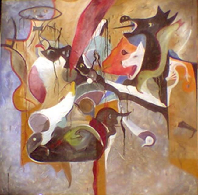 Pittura intitolato "picaso de color" da Jose Luis Viejo Palacios, Opera d'arte originale