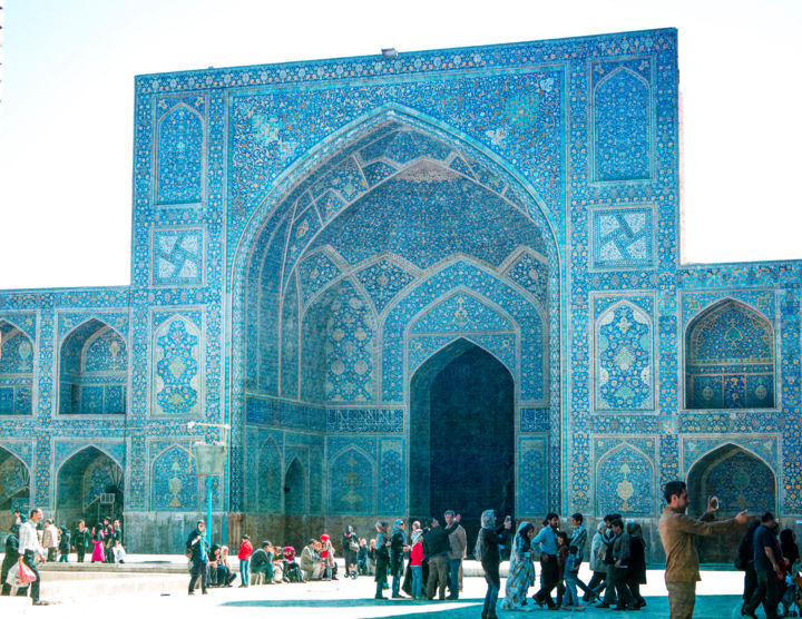 Fotografie mit dem Titel "Blue mosque in Iran" von Viet Ha Tran, Original-Kunstwerk, Manipulierte Fotografie