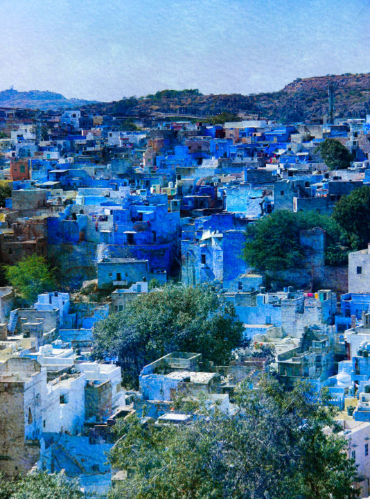 Fotografía titulada "The Blue City" por Viet Ha Tran, Obra de arte original, Fotografía manipulada