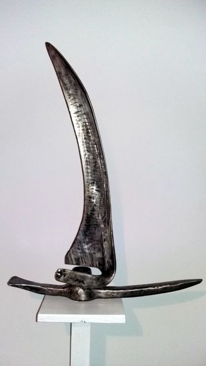 Sculpture titled "VOILIER 2018" by Gerard Lami, Original Artwork, Metals