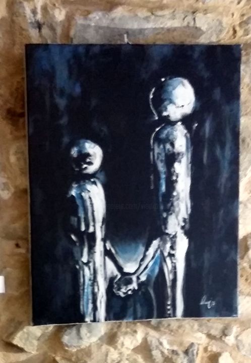 Peinture intitulée "PERE  & FILS" par Gerard Lami, Œuvre d'art originale, Acrylique