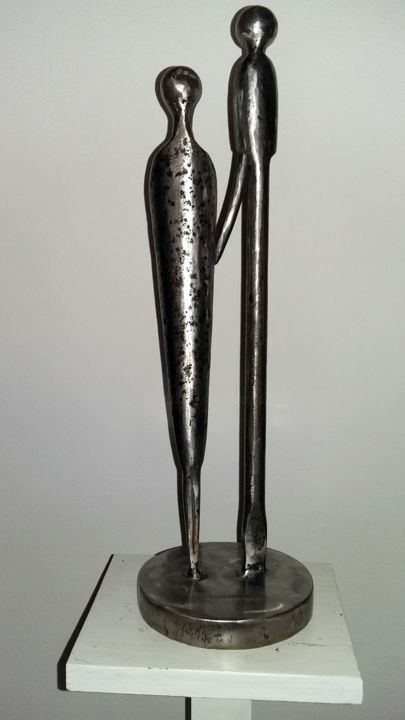 Скульптура под названием "PROMENADE DANS LES…" - Gerard Lami, Подлинное произведение искусства, Металлы