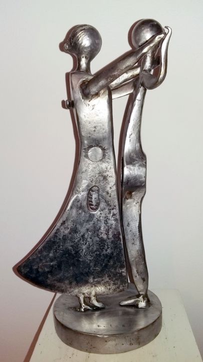 Sculpture titled "DANSEURS DE SALON 2…" by Gerard Lami, Original Artwork, Metals