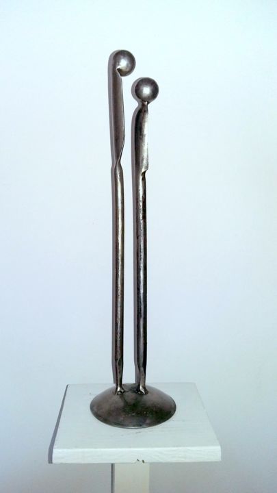 Sculpture titled "CONFIDENCE" by Gerard Lami, Original Artwork, Metals