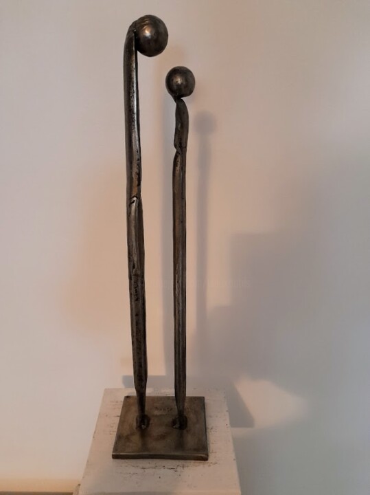 Sculpture titled "CONSEIL D'UNE MERE 4" by Gerard Lami, Original Artwork, Metals