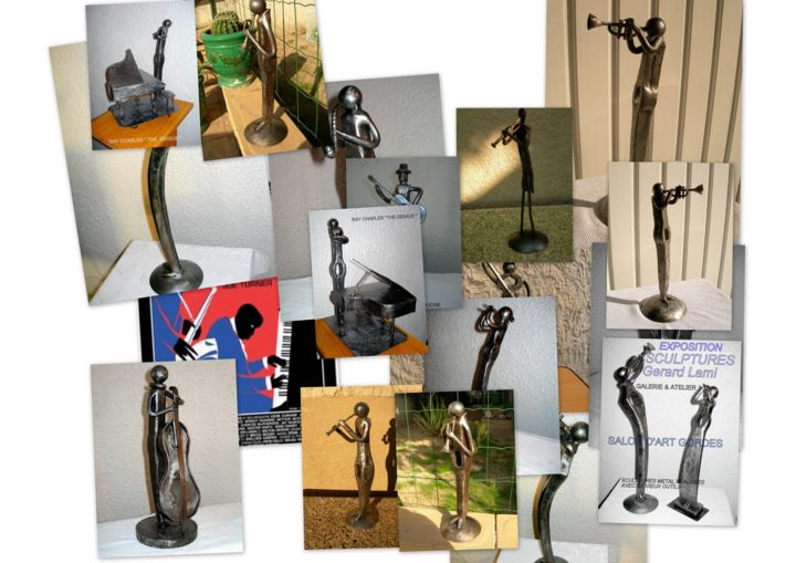 Скульптура под названием "jazz-and-galerie-1.…" - Gerard Lami, Подлинное произведение искусства