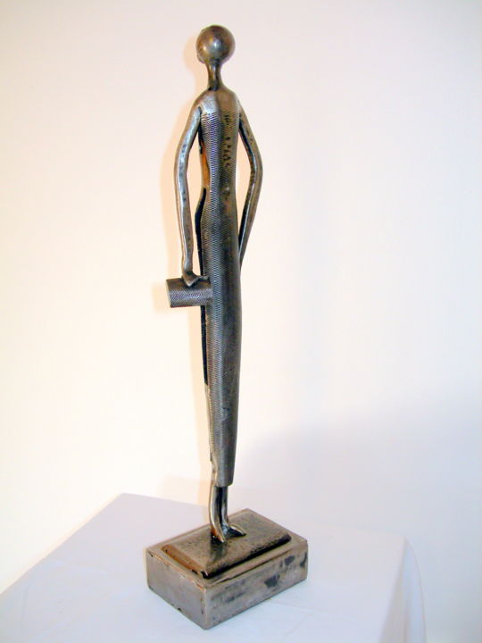 Скульптура под названием "la femme & la mode…" - Gerard Lami, Подлинное произведение искусства, Металлы