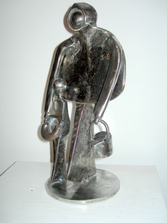Skulptur mit dem Titel "JOUR DE MARCHé EN P…" von Gerard Lami, Original-Kunstwerk, Metalle