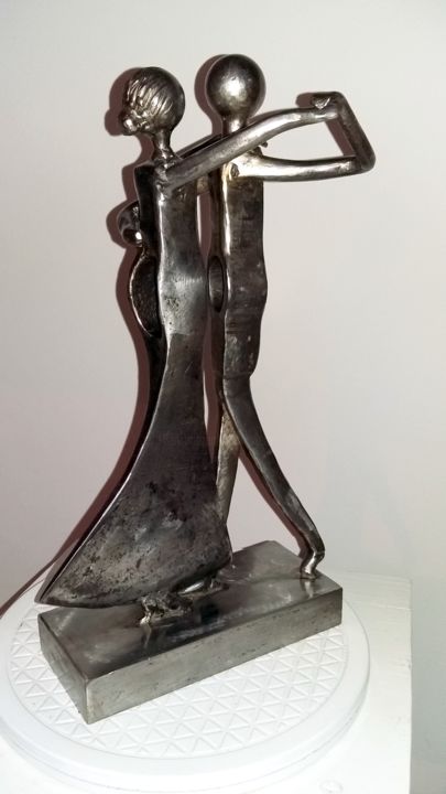 Sculpture titled "LES DANSEURS DE SAL…" by Gerard Lami, Original Artwork, Metals