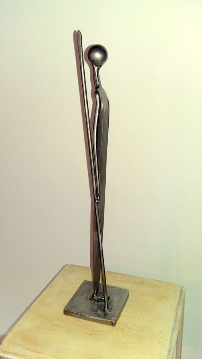 Sculptuur getiteld "Beauté Africaine -…" door Gerard Lami, Origineel Kunstwerk, Metalen