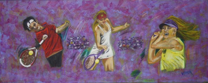 Pintura intitulada "TENIS" por Vifer, Obras de arte originais, Acrílico