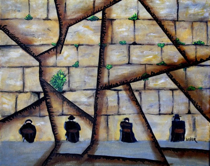 Pintura intitulada "WALL - IV" por Vifer, Obras de arte originais, Acrílico