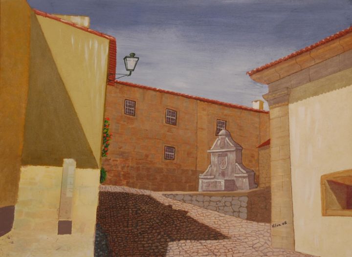 Painting titled "Castelo Mendo-2" by Vifer, Original Artwork, Acrylic