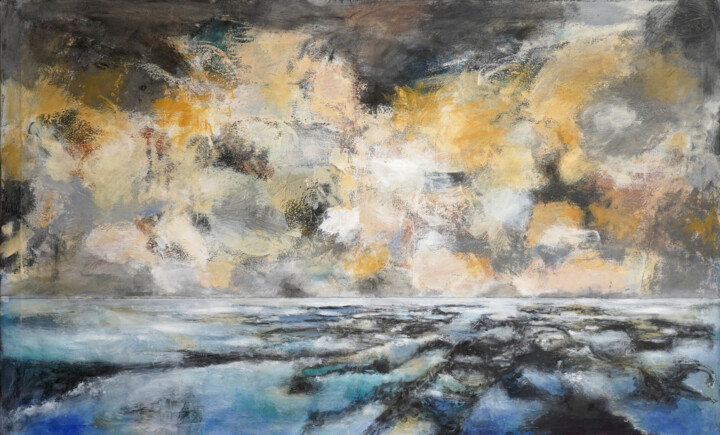 Pittura intitolato "Mare di Sardegna" da Daniela Vignati, Opera d'arte originale, Acrilico