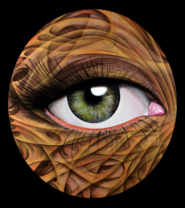 Pittura intitolato "All Seeing Eye" da Vigor Calma, Opera d'arte originale, Acrilico