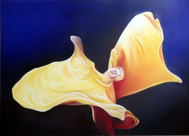 Painting titled "Hommage to Loie Ful…" by Vigor Calma, Original Artwork, Oil
