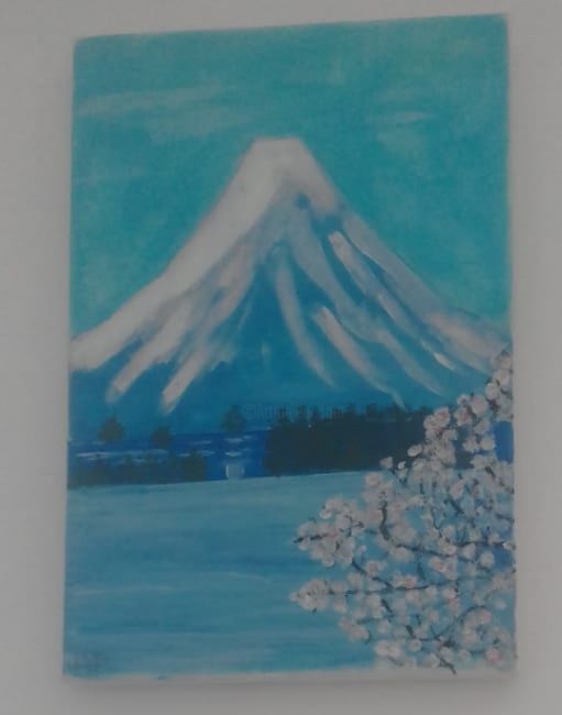 Painting titled "Monte fují" by Ana Paula Castro, Original Artwork