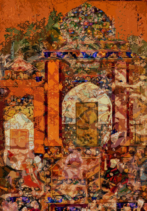 Pintura intitulada "Orange" por Vijit Pillai, Obras de arte originais, Acrílico