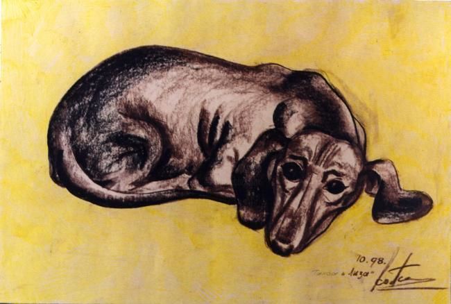 「маленькая собачка」というタイトルの絵画 Кострицкий Владимирによって, オリジナルのアートワーク