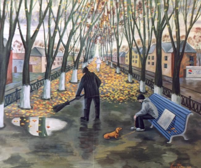 Картина под названием "болдинская осень -…" - Кострицкий Владимир, Подлинное произведение искусства