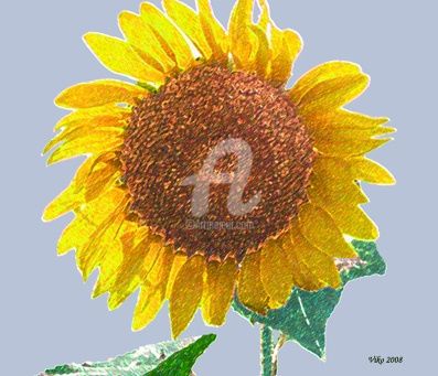 「Sunflower」というタイトルの絵画 Viktor Kovbunovによって, オリジナルのアートワーク